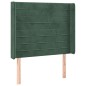 Letto a Molle con Materasso e LED Verde Scuro 100x200cm Velluto Letto a Molle con Materasso e LED Verde Scuro 100x200cm Velluto