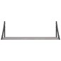 Mensole Parete 2pz Grigio Sonoma 80x25x25,5cm Legno Multistrato