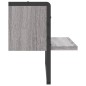 Mensola a Parete con Asta Grigio Sonoma 40x25x30 cm