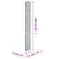 Palo per Recinzione Gabbione Argento 160 cm in Acciaio Zincato Palo per Recinzione Gabbione Argento 160 cm in Acciaio Zincato