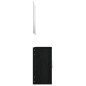 Set Mobili da Bagno 2 pz Nero in Legno Multistrato Set Mobili da Bagno 2 pz Nero in Legno Multistrato