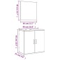 Set Mobili da Bagno 2 pz Nero in Legno Multistrato Set Mobili da Bagno 2 pz Nero in Legno Multistrato