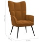 vidaXL Poltrona Relax Marrone in Velluto vidaXL Poltrona Relax Marrone in Velluto