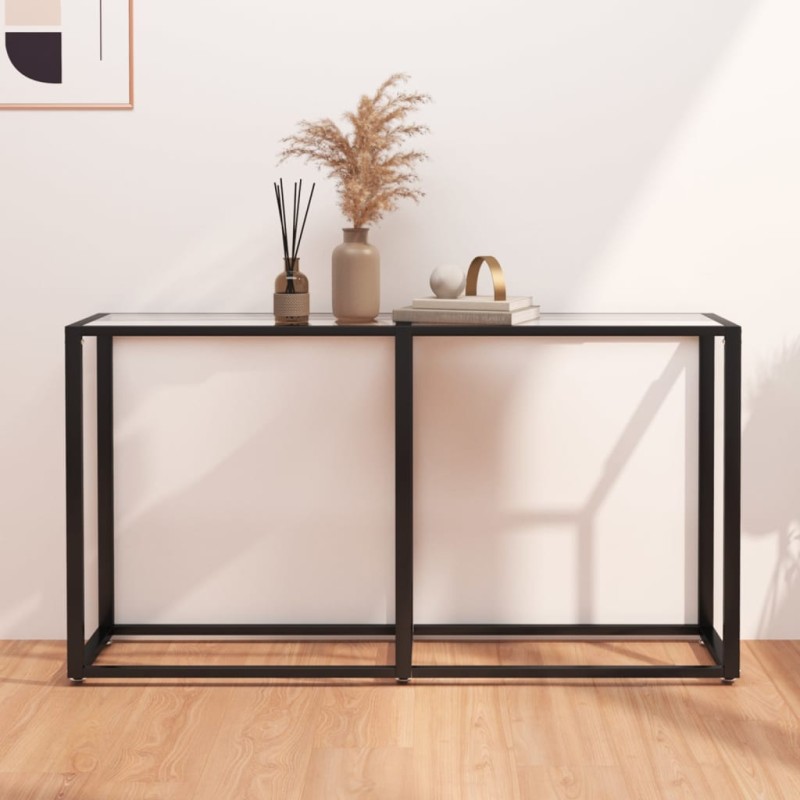 vidaXL Tavolo Consolle Trasparente 140x35x75,5 cm in Vetro Temperato vidaXL Tavolo Consolle Trasparente 140x35x75,5 cm in Vetro Temperato