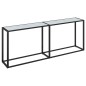 vidaXL Tavolo Consolle Marmo Bianco 180x35x75,5 cm in Vetro Temperato vidaXL Tavolo Consolle Marmo Bianco 180x35x75,5 cm in Vetro Temperato