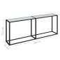 vidaXL Tavolo Consolle Marmo Bianco 180x35x75,5 cm in Vetro Temperato vidaXL Tavolo Consolle Marmo Bianco 180x35x75,5 cm in Vetro Temperato