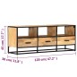vidaXL Mobile Porta TV 120x30x45 cm in Legno Massello di Mango vidaXL Mobile Porta TV 120x30x45 cm in Legno Massello di Mango