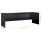 vidaXL Mobile Porta TV Nero Lucido 120x40x40 cm in Legno Multistrato vidaXL Mobile Porta TV Nero Lucido 120x40x40 cm in Legno Multistrato