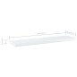 vidaXL Ripiani per Libreria 4 pz Bianco Lucido 40x10x1,5cm Multistrato