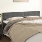 Testiere 2 pz Grigio Scuro 100x5x78/88 cm in Velluto Testiere 2 pz Grigio Scuro 100x5x78/88 cm in Velluto