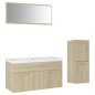 vidaXL Set Mobili da Bagno Rovere Sonoma in Legno Multistrato vidaXL Set Mobili da Bagno Rovere Sonoma in Legno Multistrato
