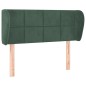 vidaXL Testiera ad Orecchio Verde Scuro 93x23x78/88 cm in Velluto vidaXL Testiera ad Orecchio Verde Scuro 93x23x78/88 cm in Velluto