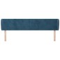 vidaXL Testiera ad Orecchio Blu Scuro 203x23x78/88 cm in Velluto vidaXL Testiera ad Orecchio Blu Scuro 203x23x78/88 cm in Velluto