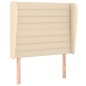 vidaXL Testiera ad Orecchio Crema 103x23x118/128 cm in Tessuto vidaXL Testiera ad Orecchio Crema 103x23x118/128 cm in Tessuto