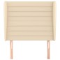 vidaXL Testiera ad Orecchio Crema 103x23x118/128 cm in Tessuto vidaXL Testiera ad Orecchio Crema 103x23x118/128 cm in Tessuto