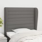 vidaXL Testiera ad Orecchio Grigio Scuro 93x23x118/128 cm in Tessuto vidaXL Testiera ad Orecchio Grigio Scuro 93x23x118/128 cm in Tessuto