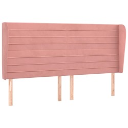 vidaXL Testiera ad Orecchio Rosa 183x23x118/128 cm in Velluto