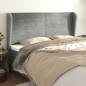 vidaXL Testiera ad Orecchio Grigio Chiaro 183x23x118/128 cm in Velluto
