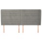 vidaXL Testiera ad Orecchio Grigio Chiaro 183x23x118/128 cm in Velluto