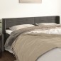 vidaXL Testiera ad Orecchio Grigio Scuro 203x16x78/88 cm in Velluto vidaXL Testiera ad Orecchio Grigio Scuro 203x16x78/88 cm in Velluto