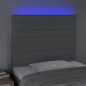 vidaXL Testiera a LED Grigio Chiaro 100x5x118/128 cm in Tessuto vidaXL Testiera a LED Grigio Chiaro 100x5x118/128 cm in Tessuto