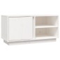 Mobile Porta TV Bianco 80x35x40,5 cm in Legno Massello di Pino Mobile Porta TV Bianco 80x35x40,5 cm in Legno Massello di Pino