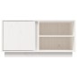 Mobile Porta TV Bianco 80x35x40,5 cm in Legno Massello di Pino Mobile Porta TV Bianco 80x35x40,5 cm in Legno Massello di Pino