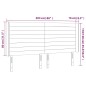 vidaXL Testiera a LED rosa 203x16x118/128 cm in Velluto