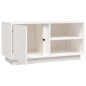 Mobile Porta TV Bianco 80x35x40,5 cm in Legno Massello di Pino Mobile Porta TV Bianco 80x35x40,5 cm in Legno Massello di Pino