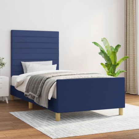 vidaXL Giroletto senza Materasso Blu 90x190 cm in Tessuto