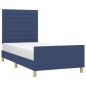 vidaXL Giroletto senza Materasso Blu 90x190 cm in Tessuto vidaXL Giroletto senza Materasso Blu 90x190 cm in Tessuto