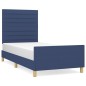 vidaXL Giroletto senza Materasso Blu 90x200 cm in Tessuto vidaXL Giroletto senza Materasso Blu 90x200 cm in Tessuto