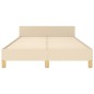 vidaXL Giroletto senza Materasso Crema 120x200 cm Tessuto