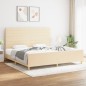 vidaXL Giroletto senza Materasso Crema 200x200 cm in Tessuto vidaXL Giroletto senza Materasso Crema 200x200 cm in Tessuto