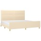 vidaXL Giroletto senza Materasso Crema 200x200 cm in Tessuto vidaXL Giroletto senza Materasso Crema 200x200 cm in Tessuto