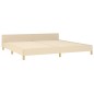 vidaXL Giroletto senza Materasso Crema 200x200 cm in Tessuto vidaXL Giroletto senza Materasso Crema 200x200 cm in Tessuto