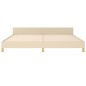 vidaXL Giroletto senza Materasso Crema 200x200 cm in Tessuto vidaXL Giroletto senza Materasso Crema 200x200 cm in Tessuto