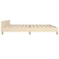 vidaXL Giroletto senza Materasso Crema 200x200 cm in Tessuto vidaXL Giroletto senza Materasso Crema 200x200 cm in Tessuto