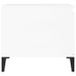 Tavolino da Salotto Bianco Lucido 100x50x45cm Legno Multistrato