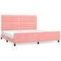 Giroletto con Testiera Rosa 200x200 cm in Velluto Giroletto con Testiera Rosa 200x200 cm in Velluto
