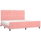 Giroletto con Testiera Rosa 200x200 cm in Velluto Giroletto con Testiera Rosa 200x200 cm in Velluto