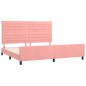 Giroletto con Testiera Rosa 200x200 cm in Velluto Giroletto con Testiera Rosa 200x200 cm in Velluto