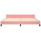 Giroletto con Testiera Rosa 200x200 cm in Velluto Giroletto con Testiera Rosa 200x200 cm in Velluto