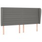 vidaXL Giroletto a Molle con Materasso Grigio Scuro 200x200 cm Tessuto