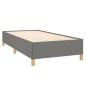 vidaXL Giroletto a Molle con Materasso Grigio Scuro 100x200 cm Tessuto