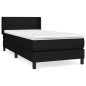 Giroletto a Molle con Materasso Nero 90x190 cm in Tessuto