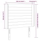 vidaXL Testiera a LED Tortora 103x16x118/128 cm in Tessuto vidaXL Testiera a LED Tortora 103x16x118/128 cm in Tessuto