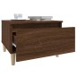 Tavolini 2pz Rovere Marrone 50x46x35cm in Legno Multistrato