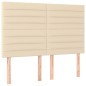 vidaXL Giroletto a Molle con Materasso Crema 140x19 cm in Tessuto