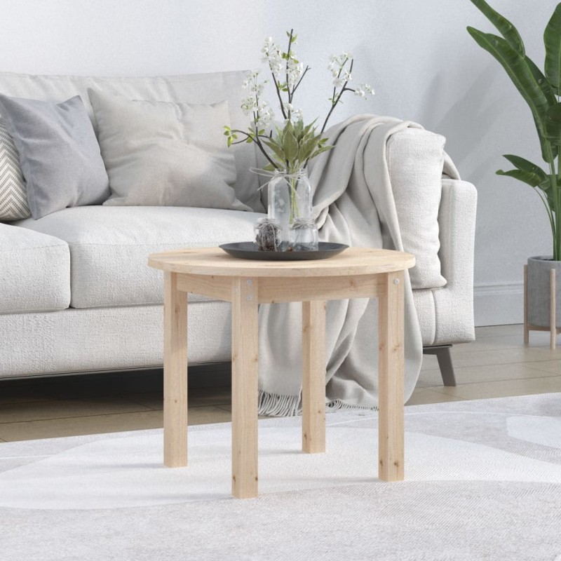 Tavolino da Salotto Ø 55x45 cm in Legno Massello di Pino Tavolino da Salotto Ø 55x45 cm in Legno Massello di Pino